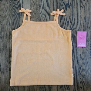 NWT Rufflebutts Girls Size 7 Melon Terry Swim Knit Tie Tank Top